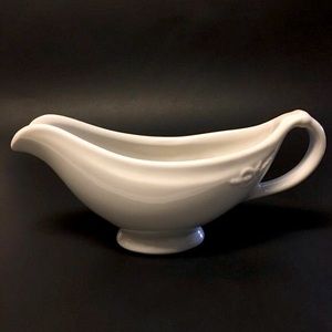 Vintage Hall Gravy Boat Wheatear Mid Century White